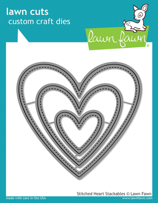 Lawn Fawn - Stitched Heart Stackables