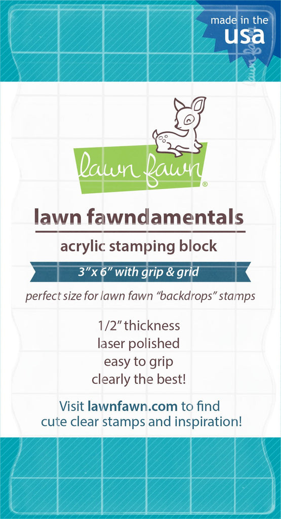 Lawn Fawn - 3"x6" Grip Block With Grid