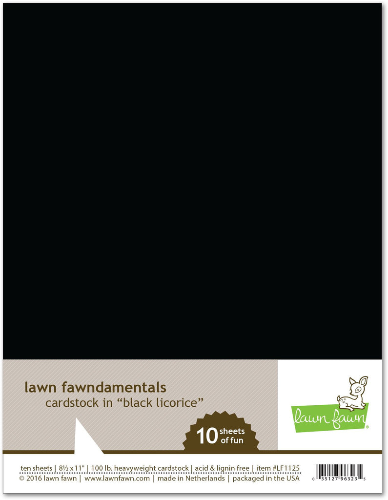 Lawn Fawn - Black Licorice Cardstock