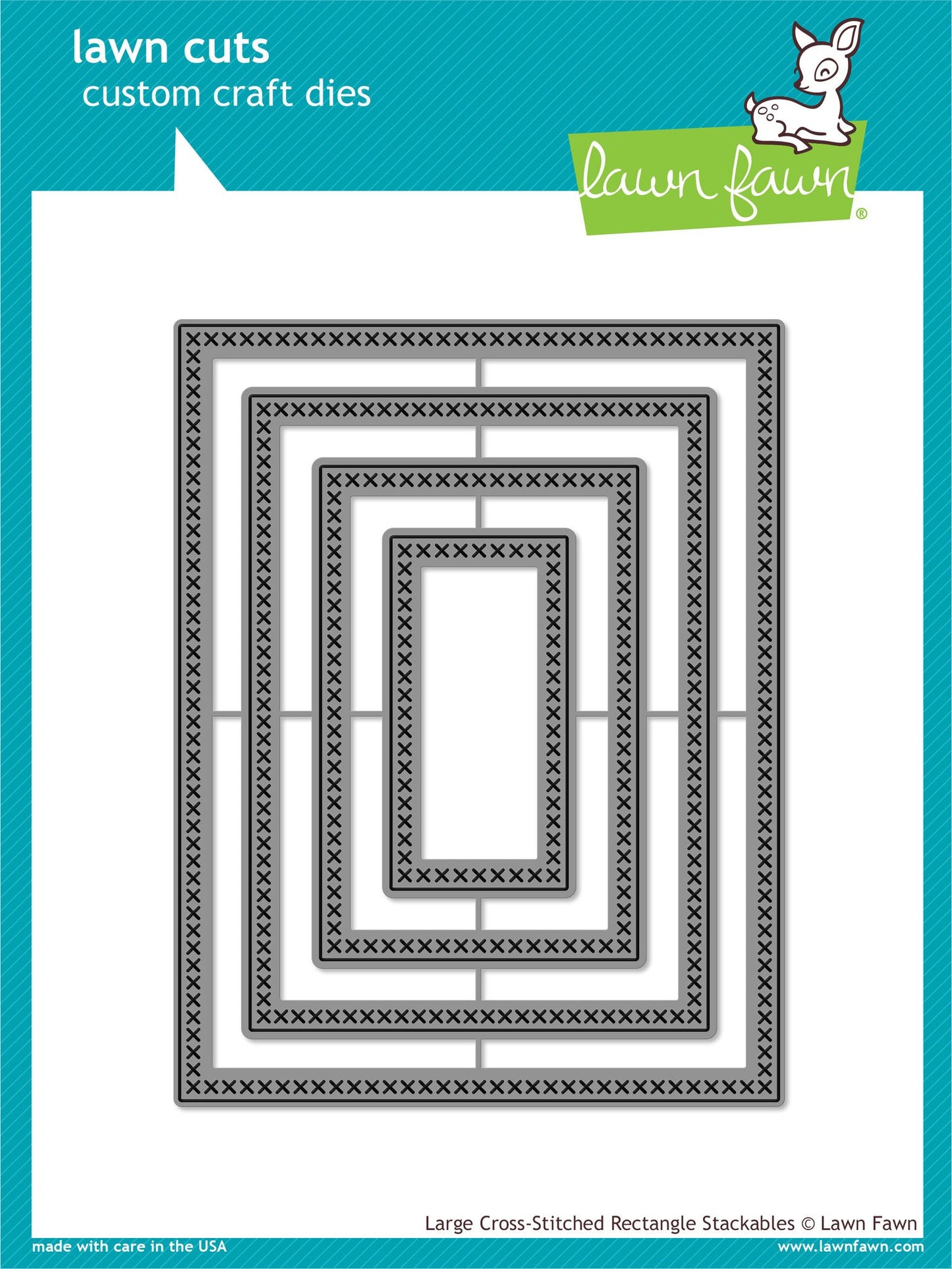 Lawn Fawn - Large Cross-Stitched Rectangle Stackables