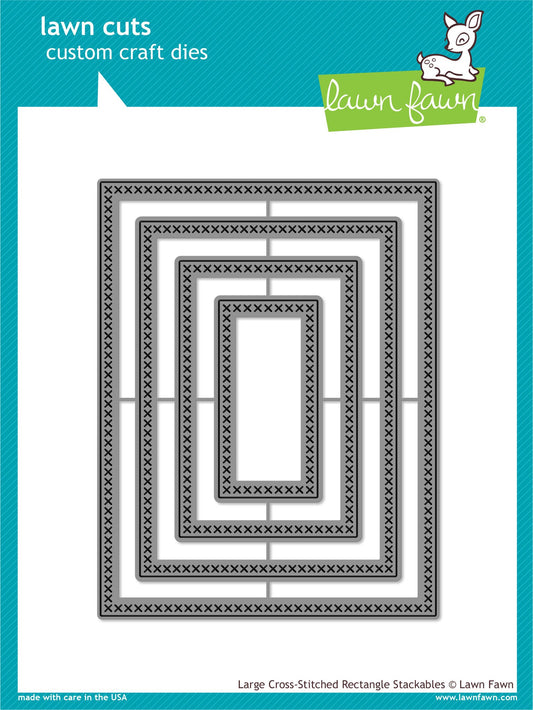 Lawn Fawn - Large Cross-Stitched Rectangle Stackables
