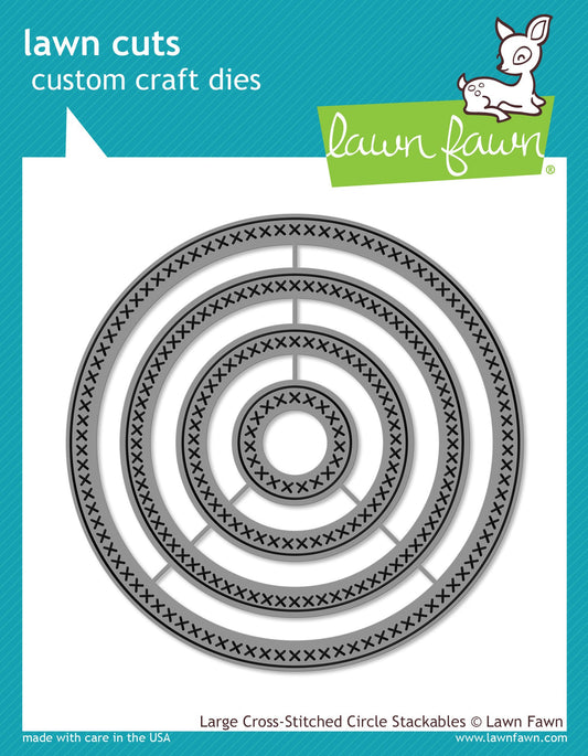 Lawn Fawn - Large Cross-Stitched Circle Stackables