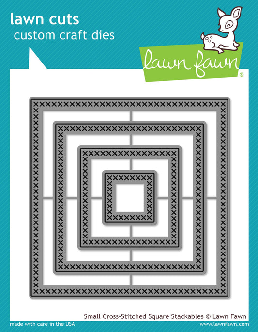 Lawn Fawn - Small Cross-Stitched Square Stackables