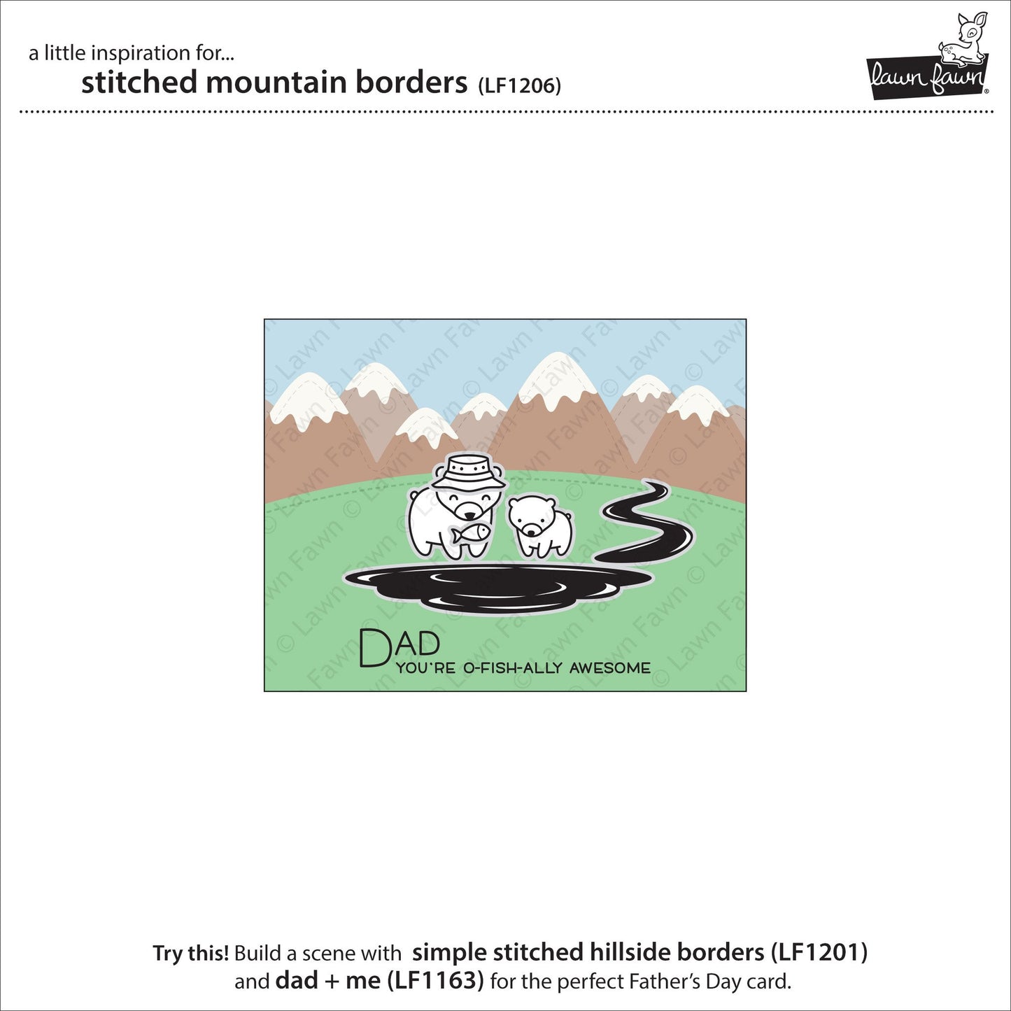 Lawn Fawn - Stitched Mountain Borders