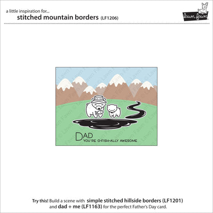 Lawn Fawn - Stitched Mountain Borders