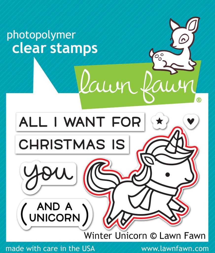 Lawn Fawn - Winter Unicorn Lawn-Cuts