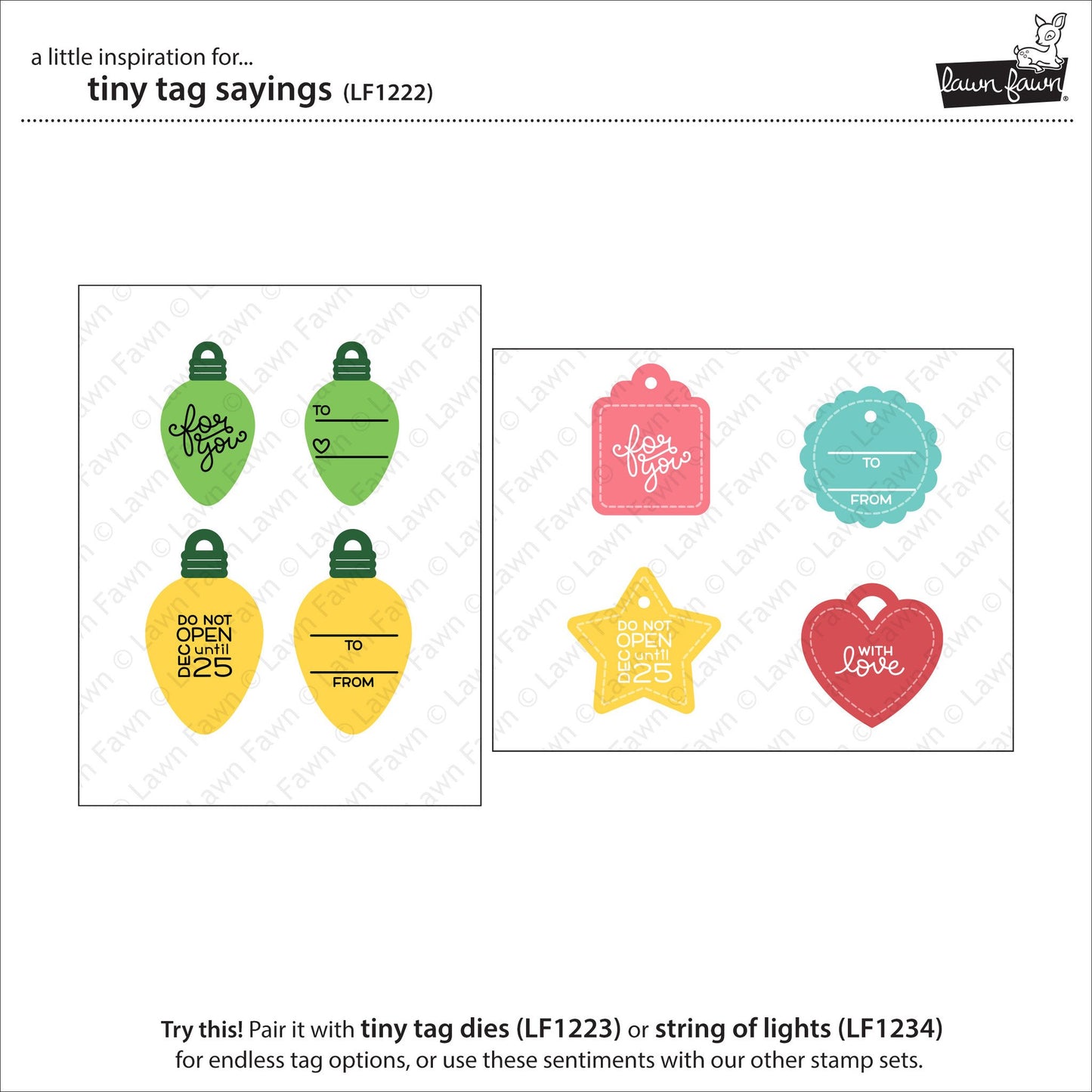 Lawn Fawn - Tiny Tag Sayings