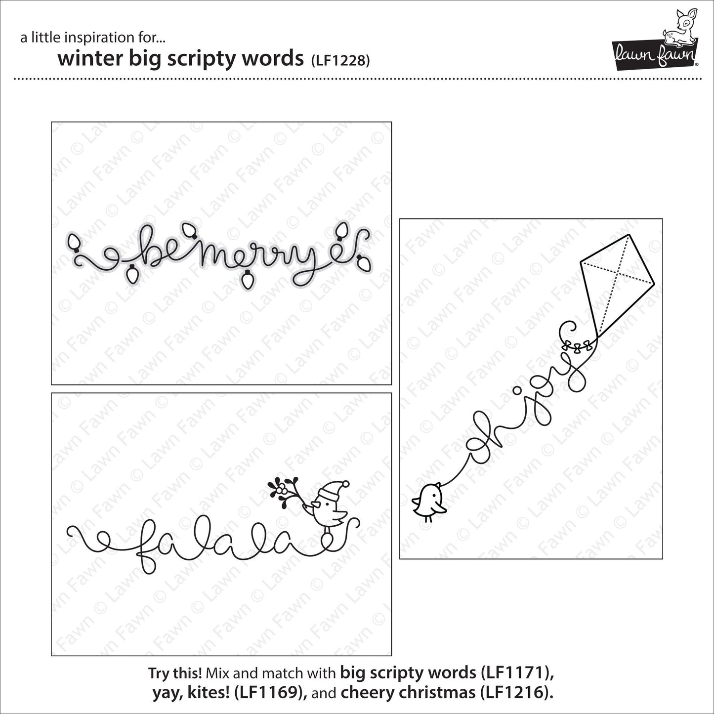 Lawn Fawn - Winter Big Scripty Words
