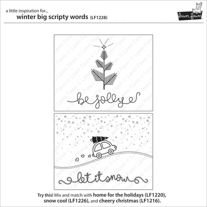 Lawn Fawn - Winter Big Scripty Words