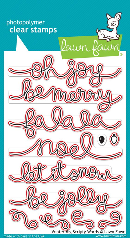 Lawn Fawn - Winter Big Scripty Words Lawn Cuts