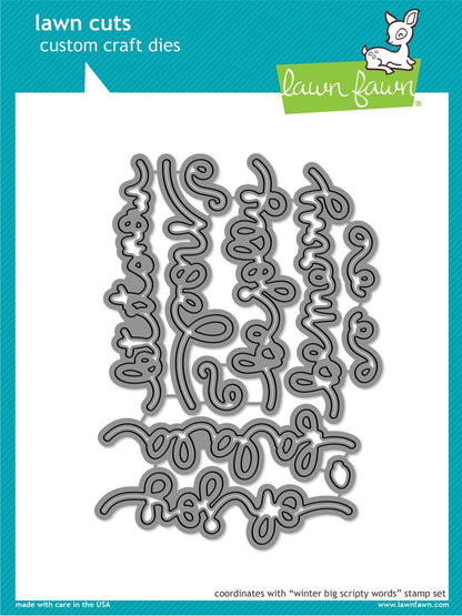 Lawn Fawn - Winter Big Scripty Words Lawn Cuts
