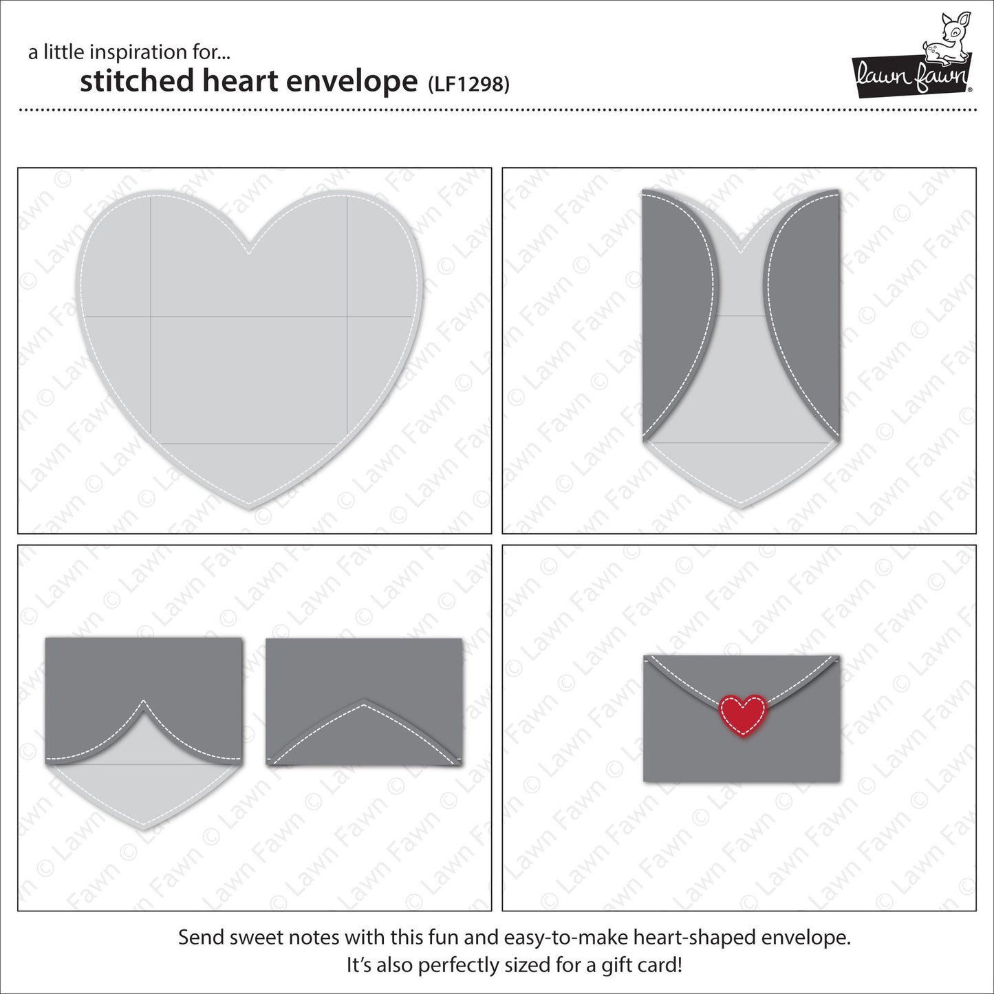 Lawn Fawn - Stitched Heart Envelope