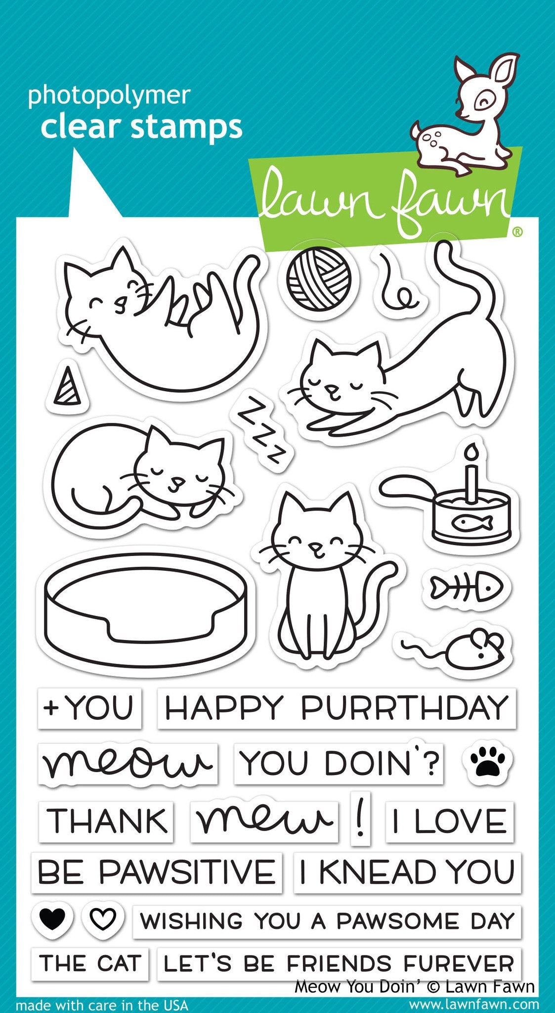Lawn Fawn - Meow You Doin'