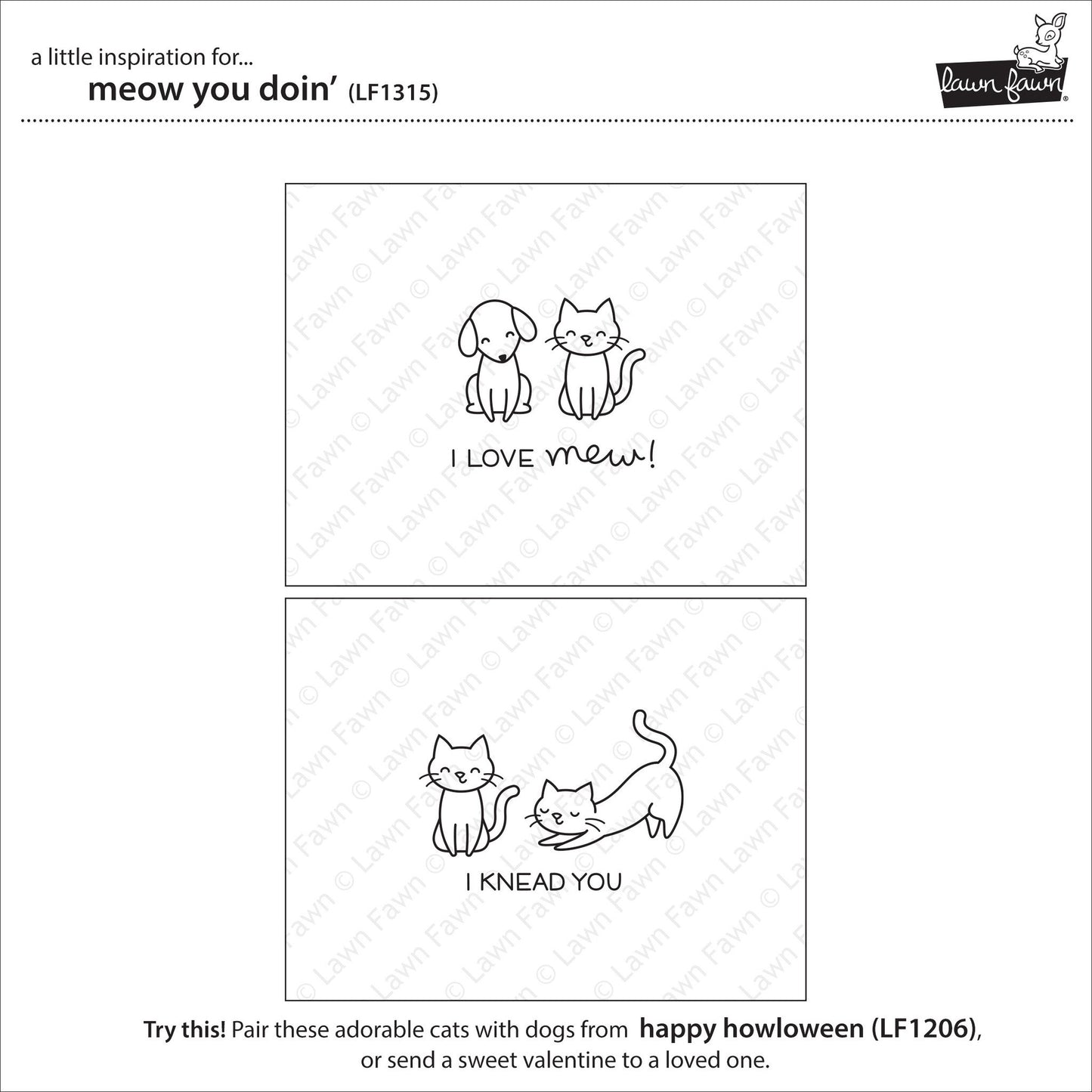 Lawn Fawn - Meow You Doin'