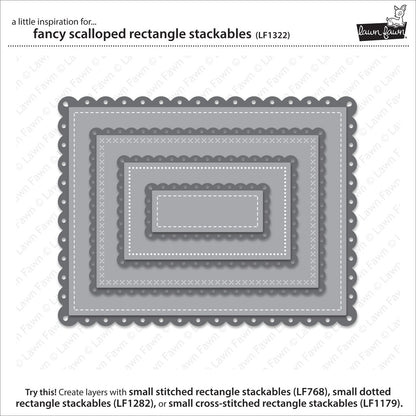 Lawn Fawn - Fancy Scalloped Rectangle Stackables