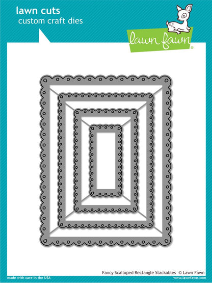 Lawn Fawn - Fancy Scalloped Rectangle Stackables
