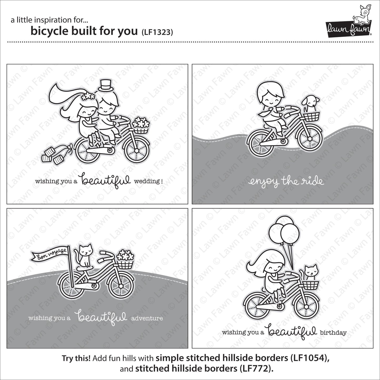 Lawn Fawn - Bicycle Built For You
