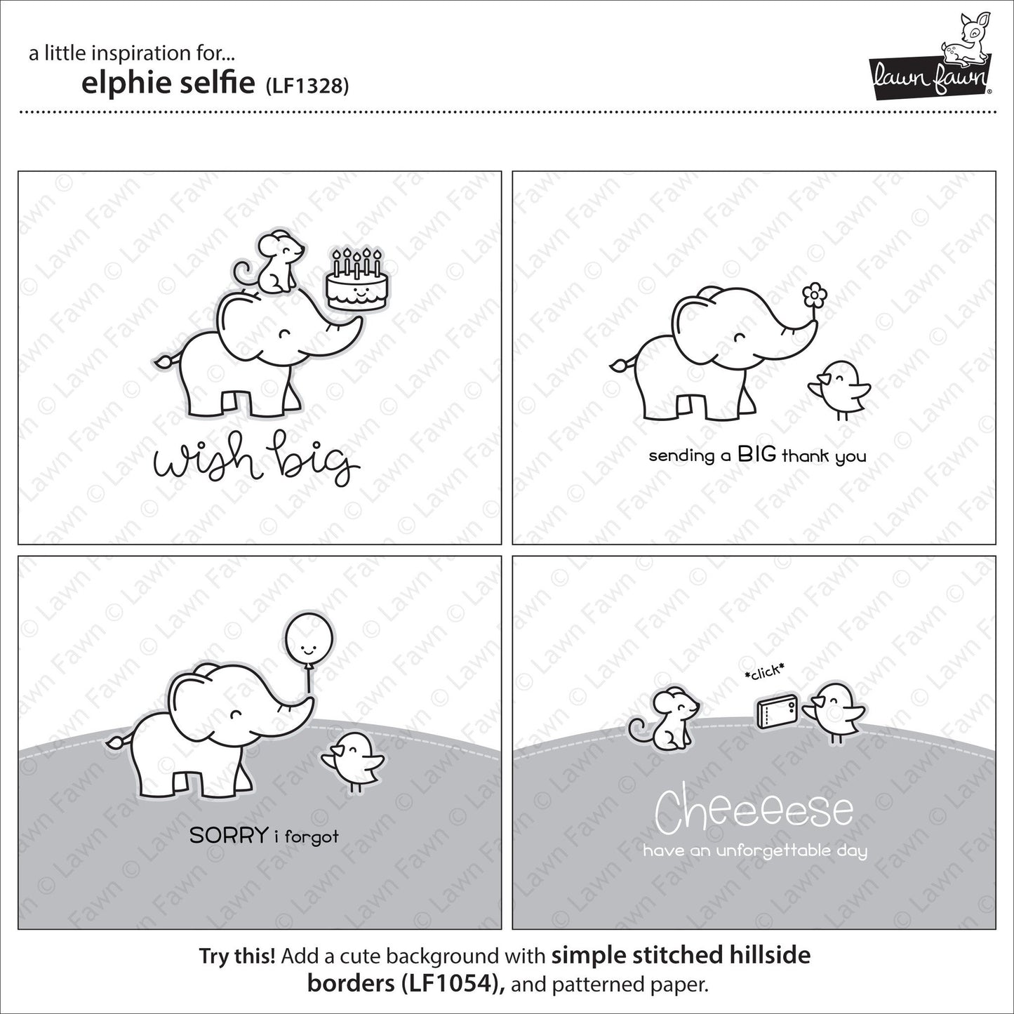 Lawn Fawn - Elphie Selfie