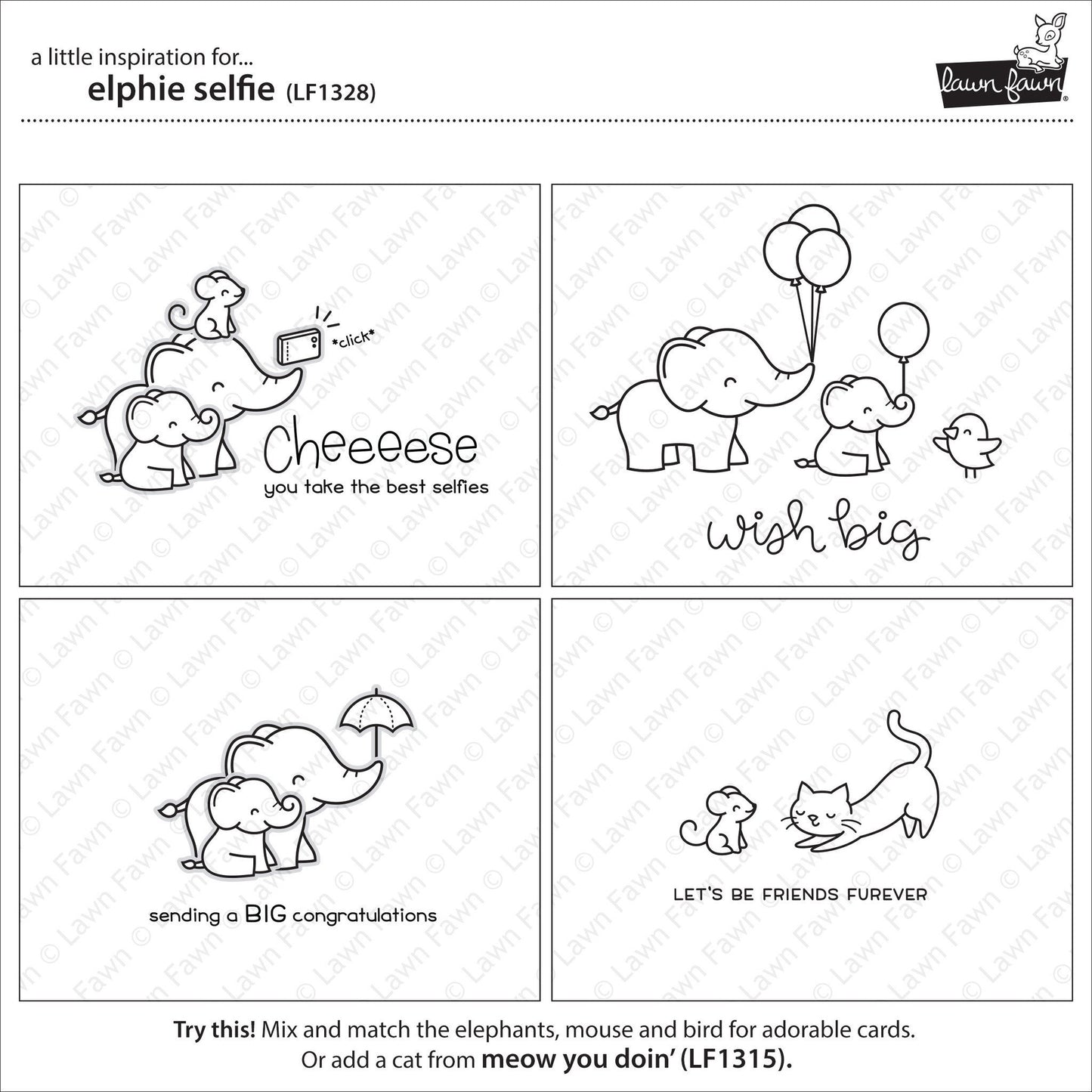 Lawn Fawn - Elphie Selfie