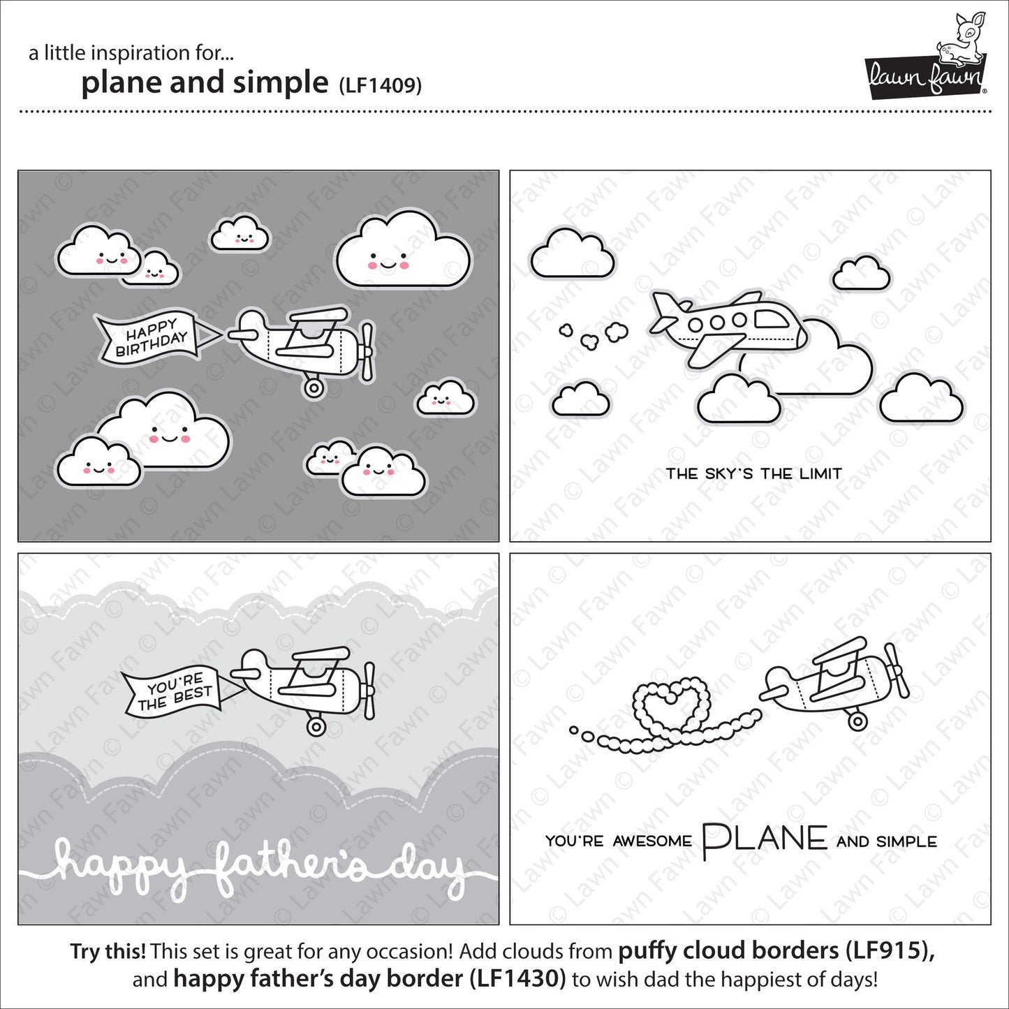 Lawn Fawn - Plane And Simple
