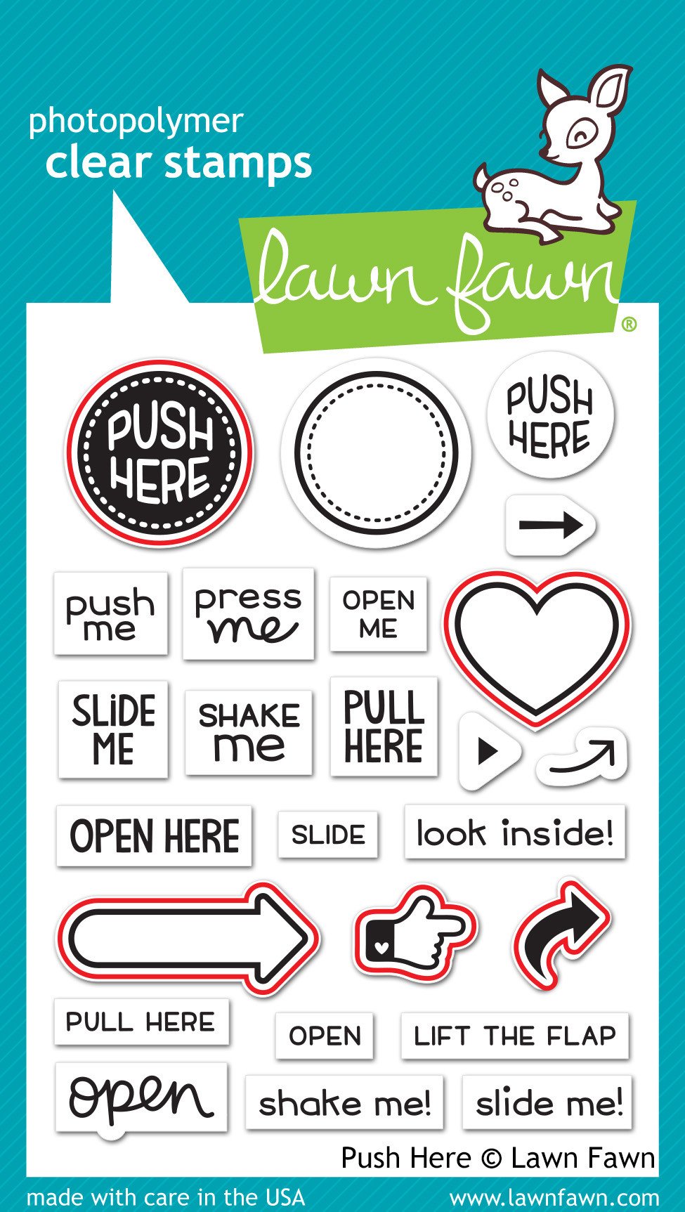 Lawn Fawn - Push Here