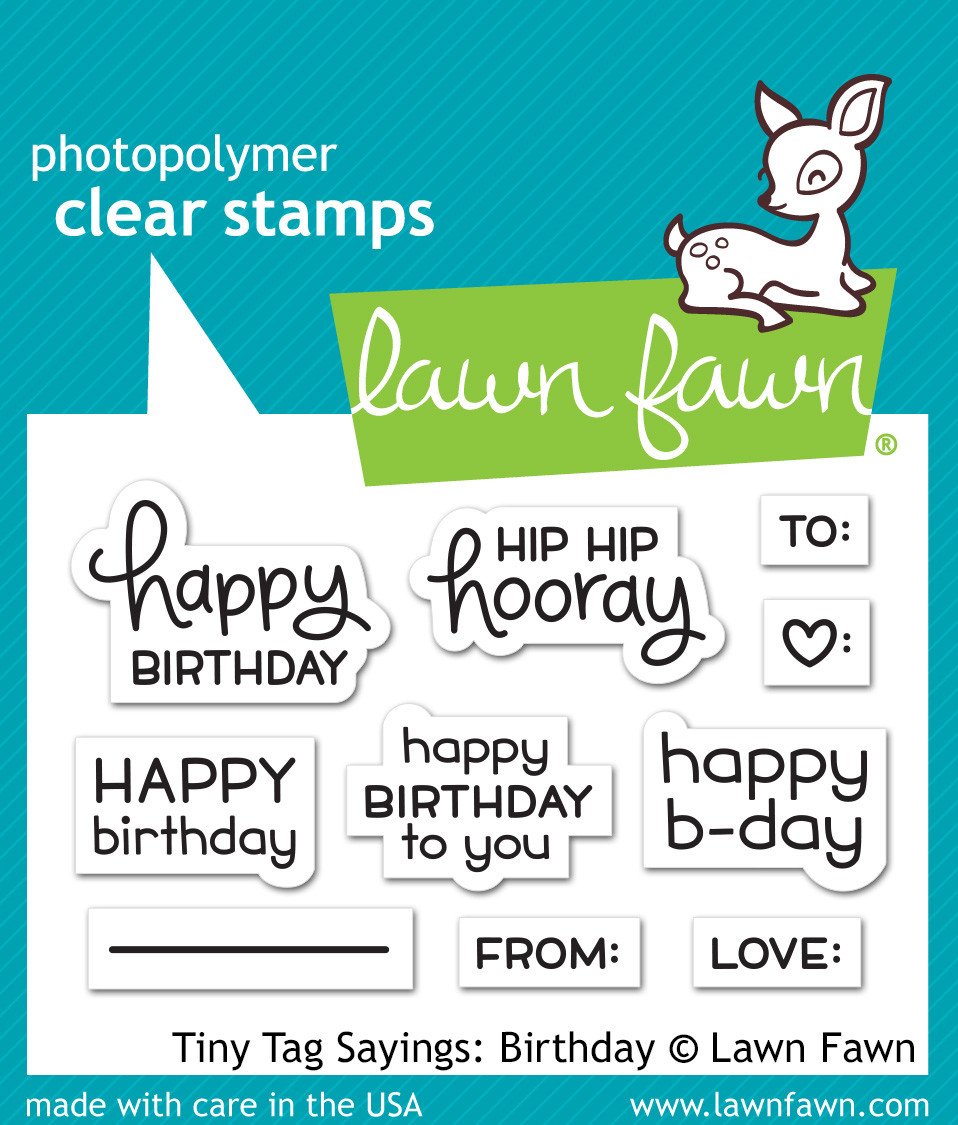 Lawn Fawn - Tiny Tag Sayings: Birthday