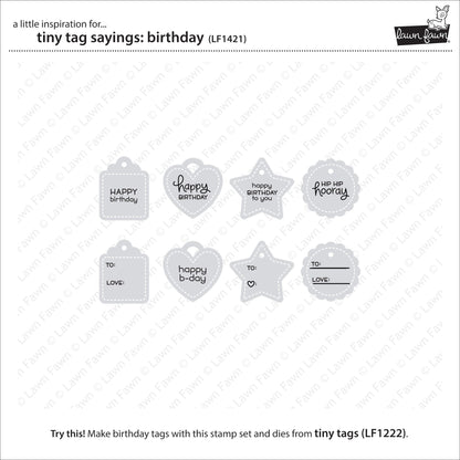 Lawn Fawn - Tiny Tag Sayings: Birthday