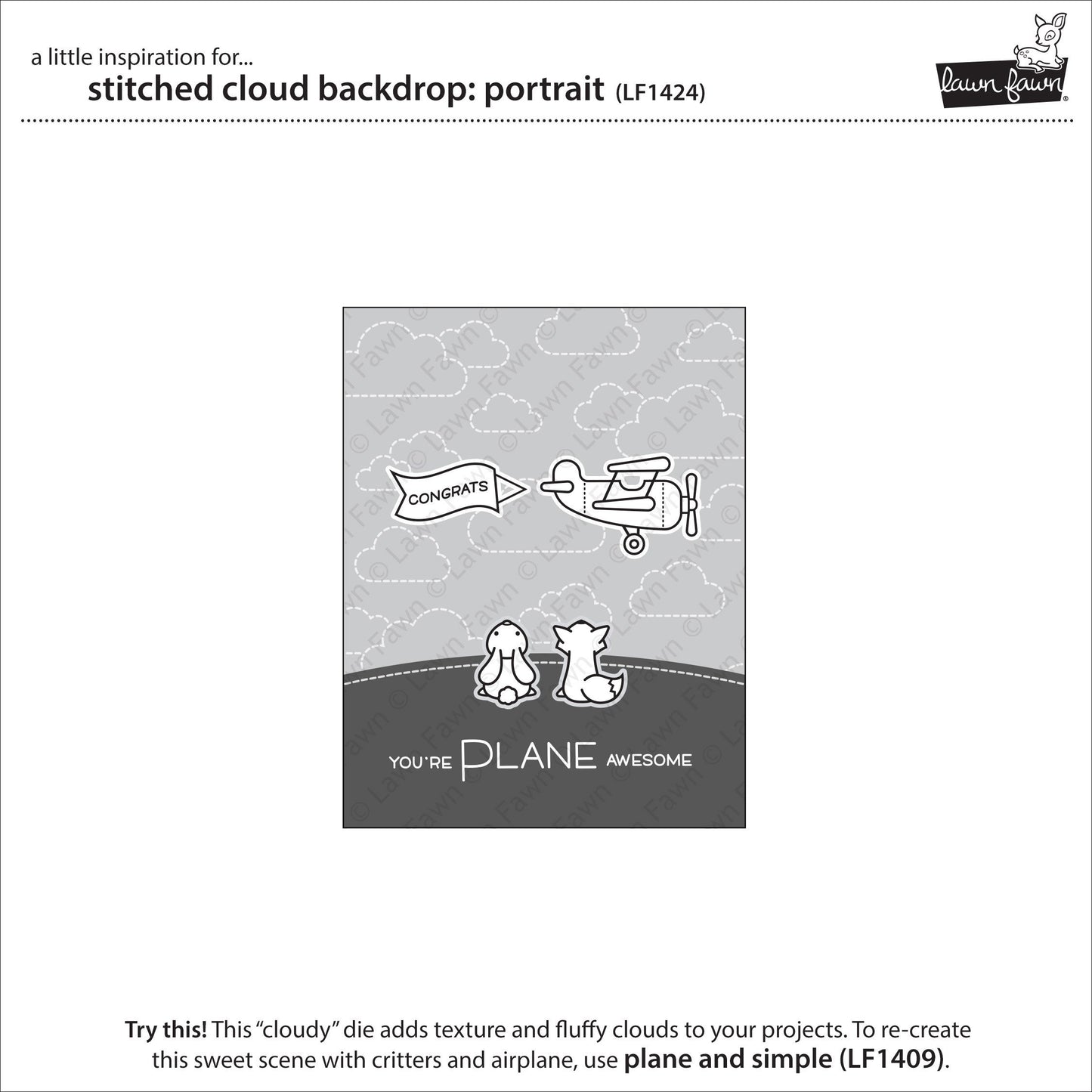 Lawn Fawn - Stitched Cloud Backdrop: Portrait