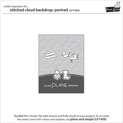 Lawn Fawn - Stitched Cloud Backdrop: Portrait