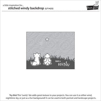 Lawn Fawn - Stitched Windy Backdrop