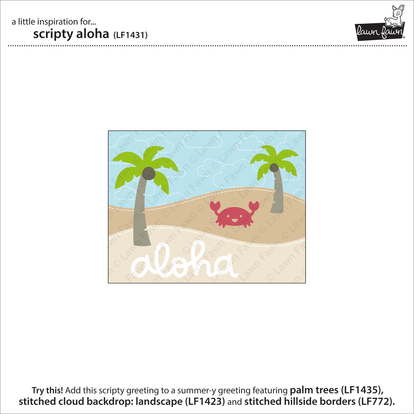 Lawn Fawn - Scripty Aloha