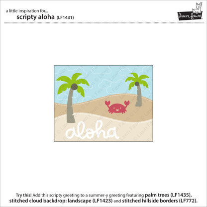 Lawn Fawn - Scripty Aloha