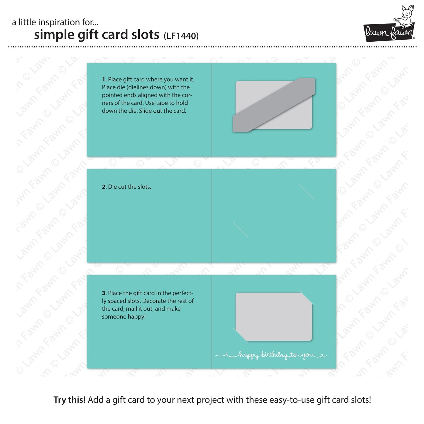 Lawn Fawn - Simple Gift Card Slots
