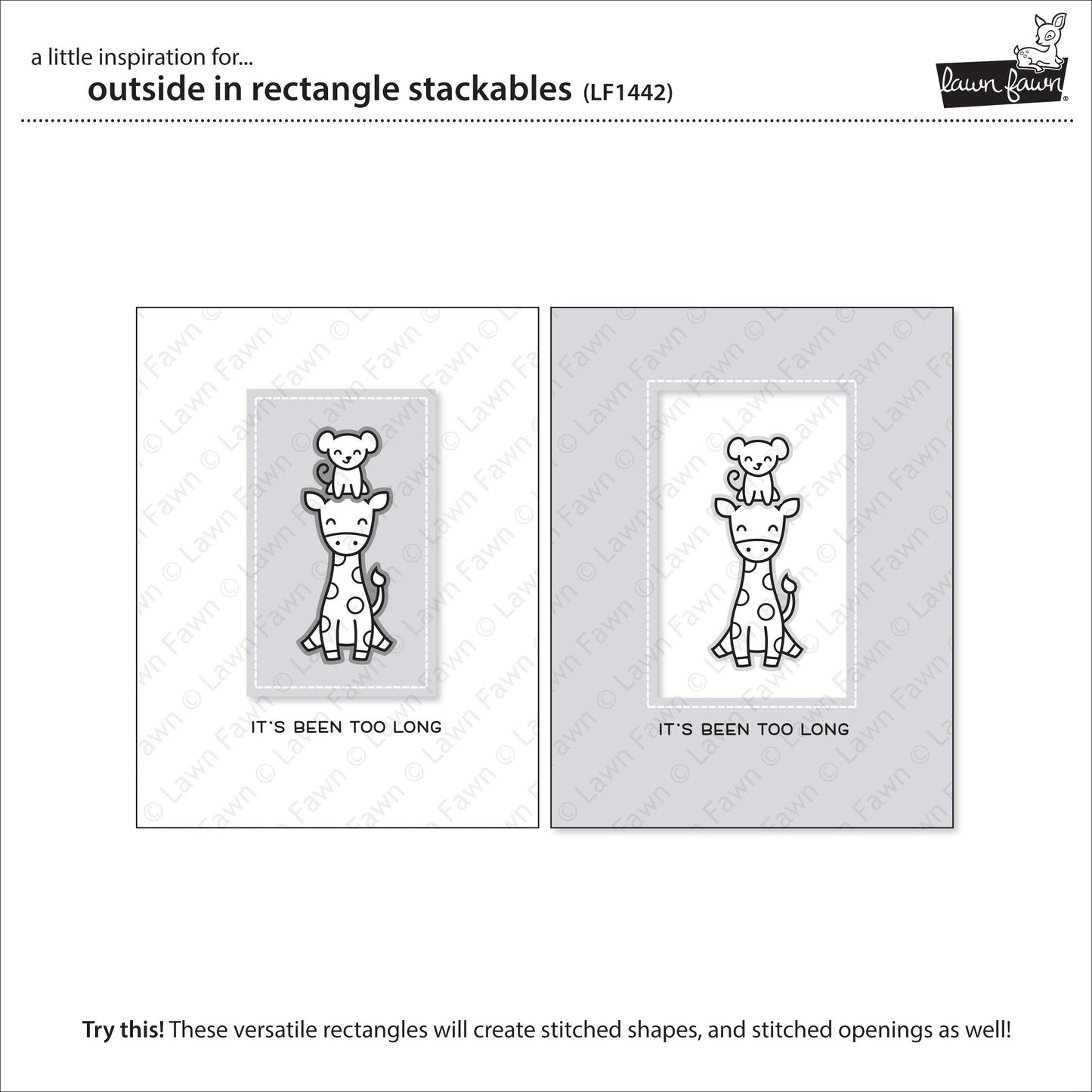 Lawn Fawn - Outside In Stitched Rectangle Stackables