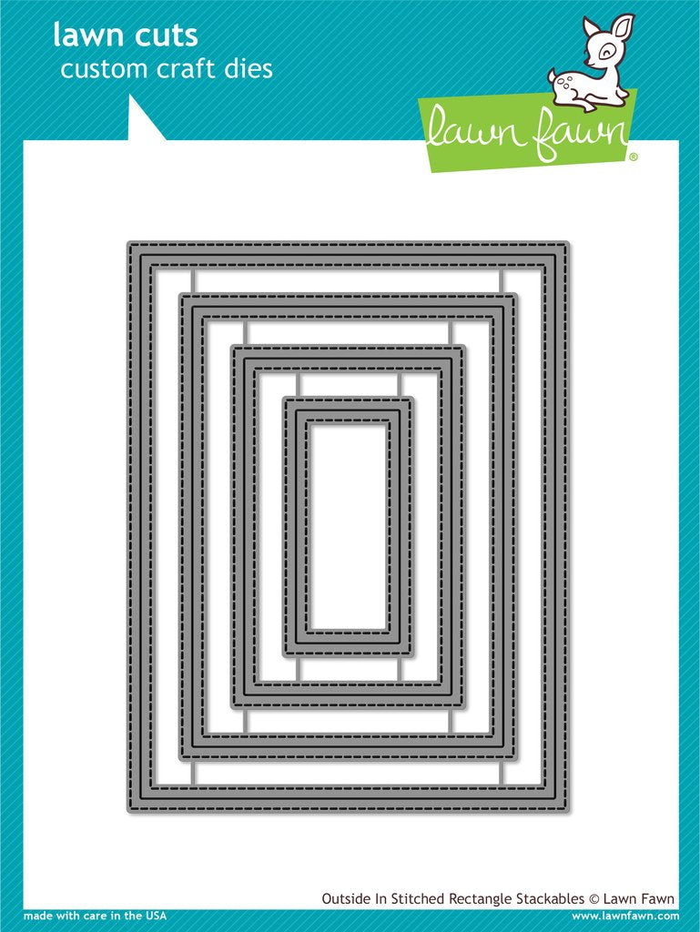 Lawn Fawn - Outside In Stitched Rectangle Stackables
