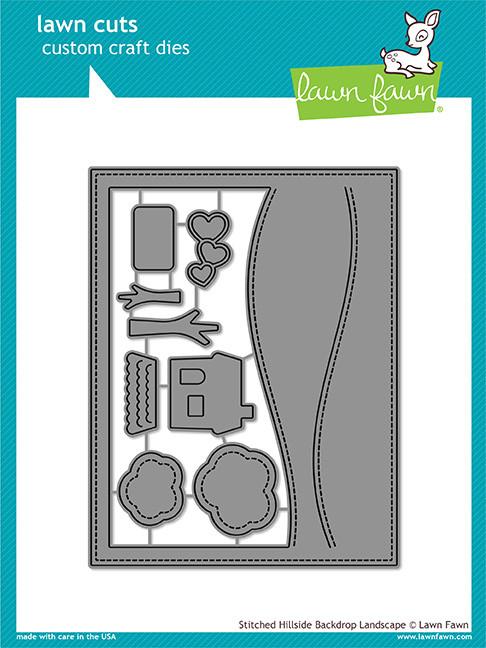 Lawn Fawn - Stitched Hillside Backdrop: Landscape