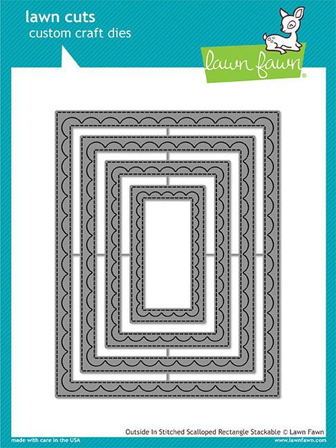 Lawn Fawn - Outside In Stitched Scalloped Rectangle Stackables
