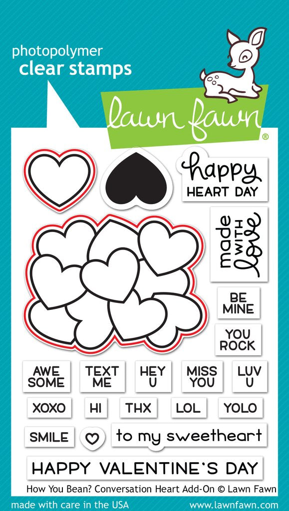 Lawn Fawn - How You Bean? Conversation Heart Add-On - Lawn Cuts
