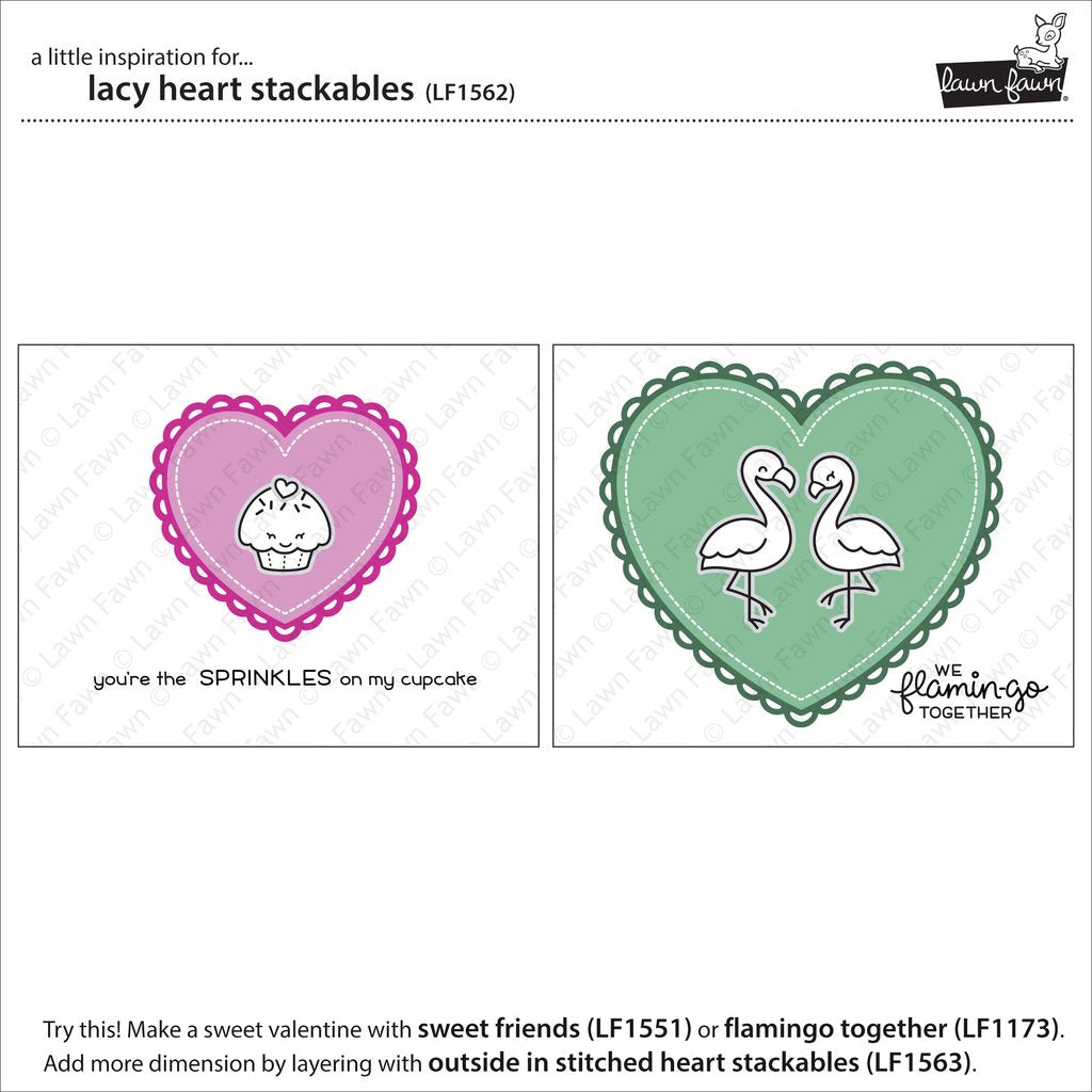 Lawn Fawn - Lacy Heart Stackables