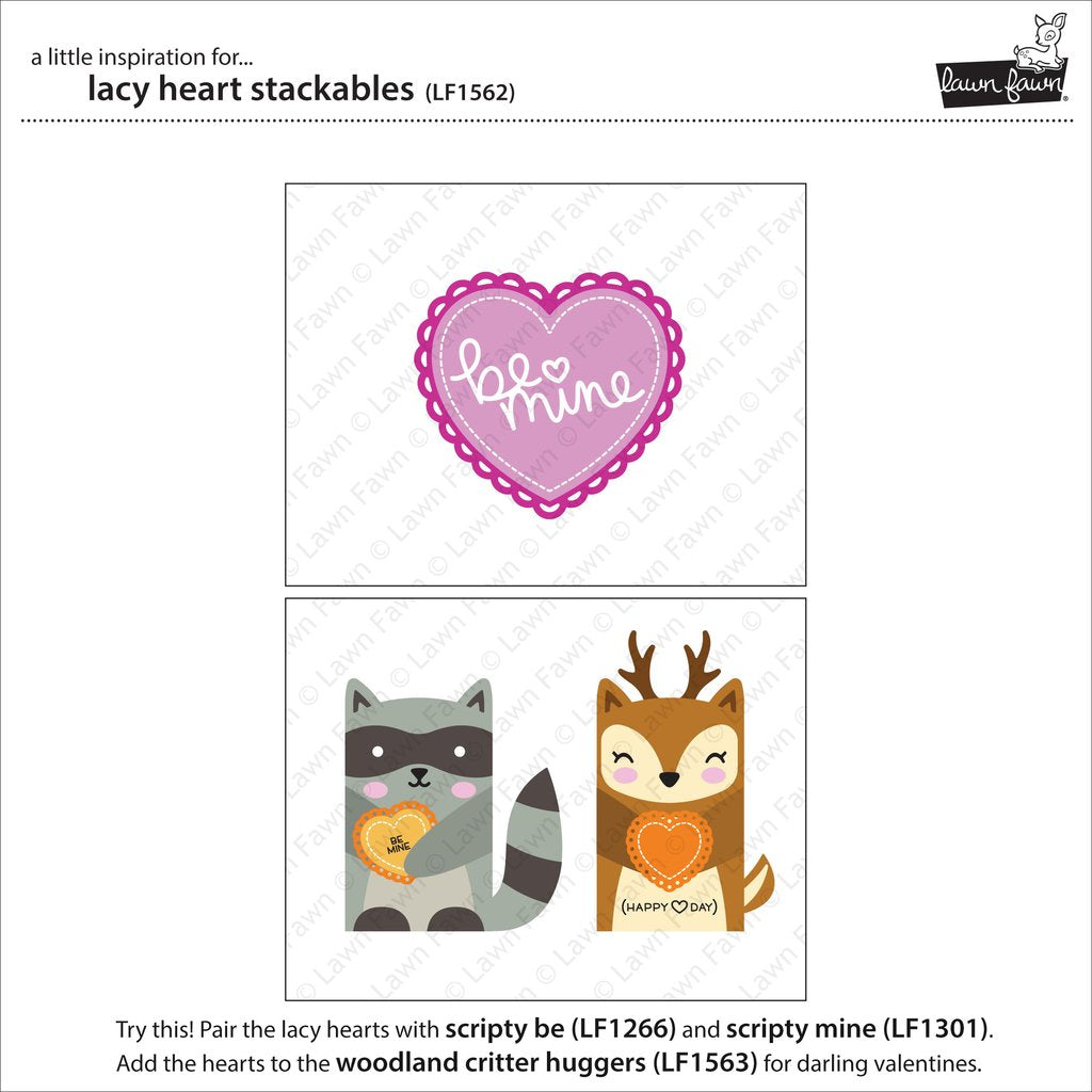 Lawn Fawn - Lacy Heart Stackables