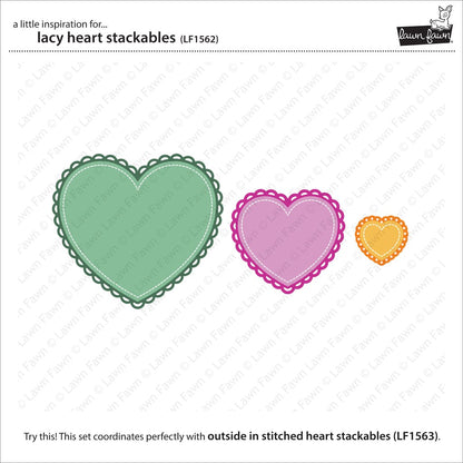 Lawn Fawn - Lacy Heart Stackables