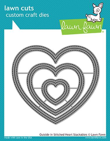 Lawn Fawn - Outside In Stitched Heart Stackables
