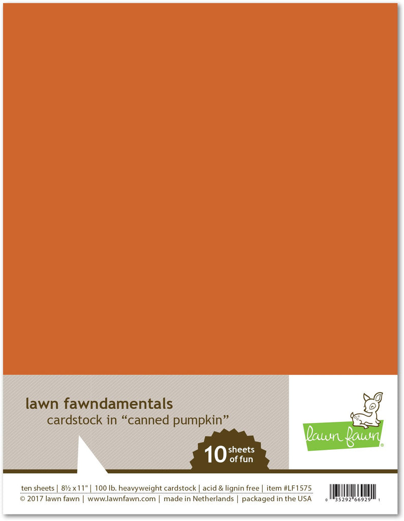 Lawn Fawn - Canned Pumpkin Cardstock