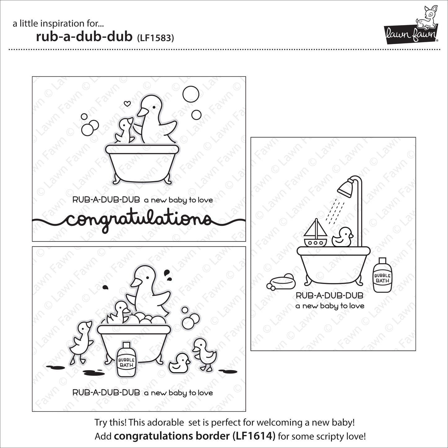 Lawn Fawn - Rub-a-Dub-Dub