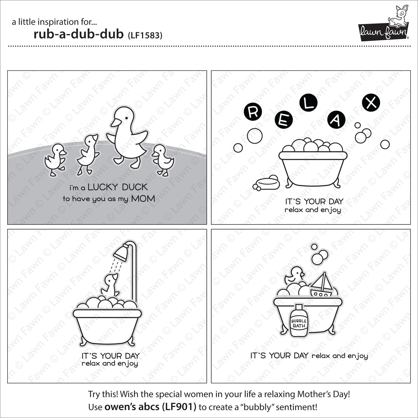 Lawn Fawn - Rub-a-Dub-Dub