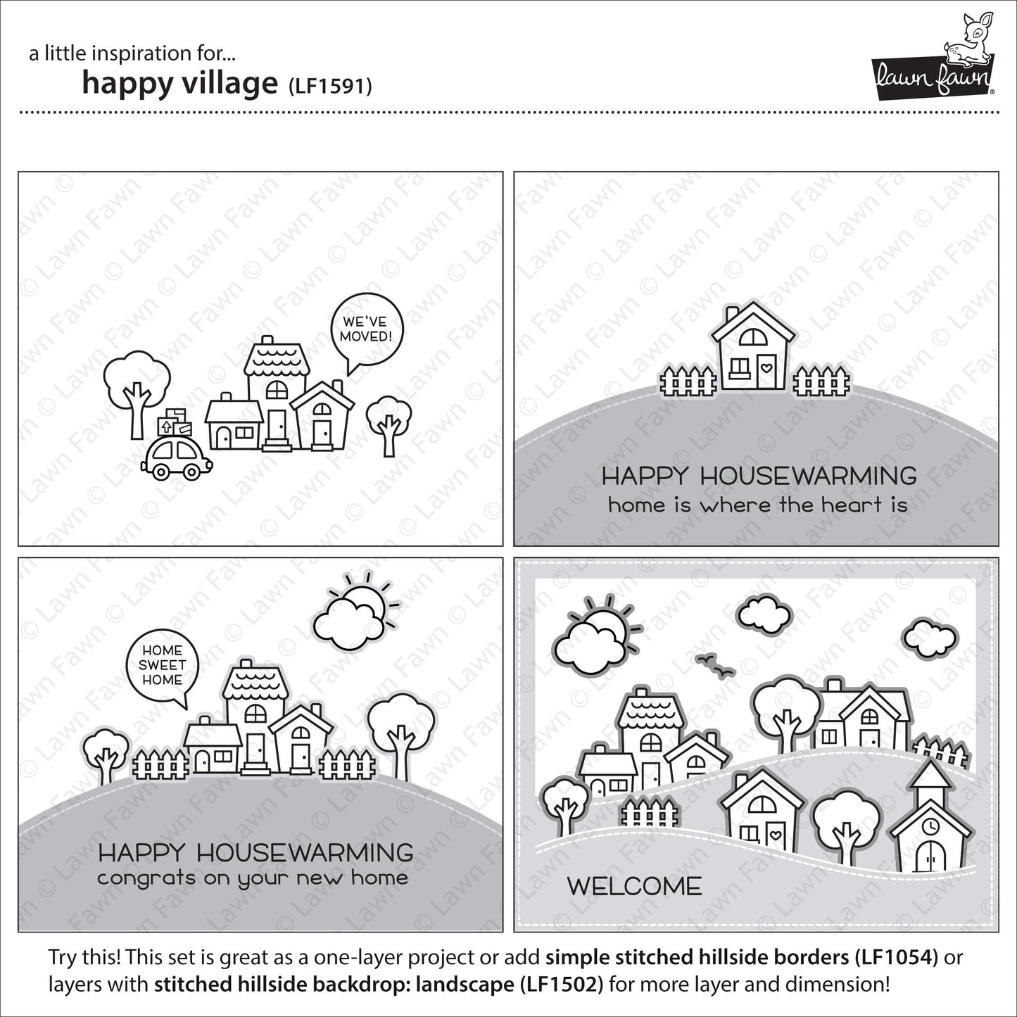Lawn Fawn - Happy Village