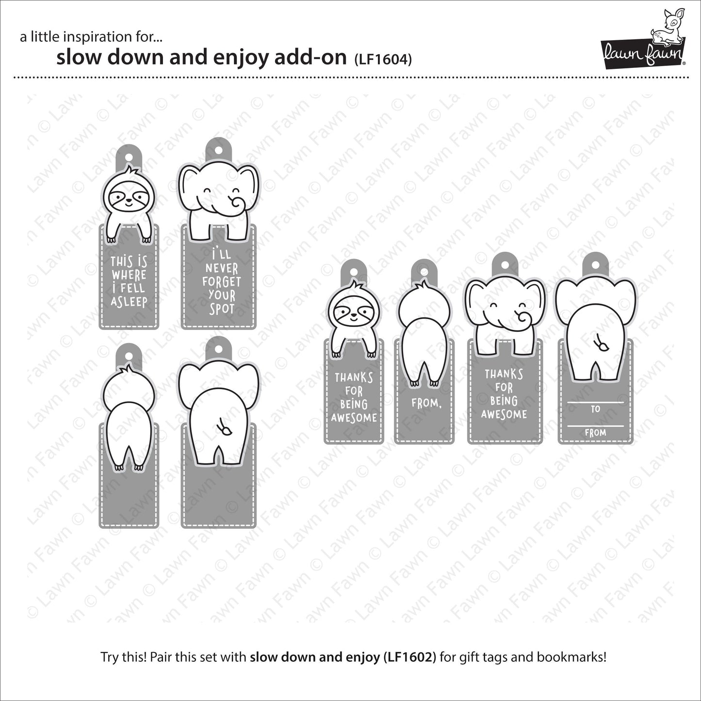 Lawn Fawn - Slow Down And Enjoy Add-On
