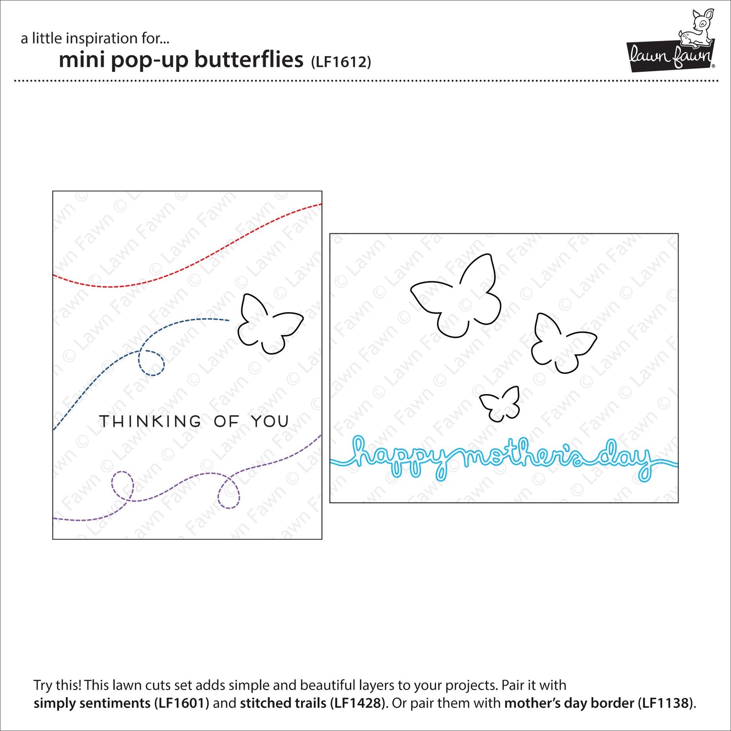 Lawn Fawn - Mini Pop-Up Butterflies