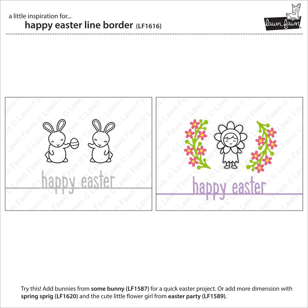Lawn Fawn - Happy Easter Line Border