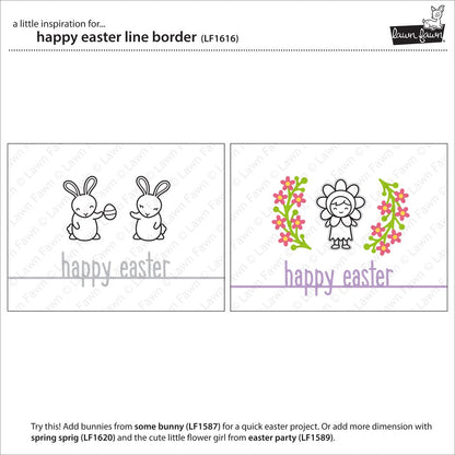 Lawn Fawn - Happy Easter Line Border